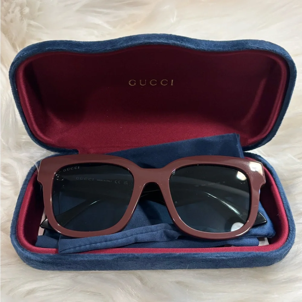 Gucci GG0998S Sunglasses Brown/Black in Case EUC